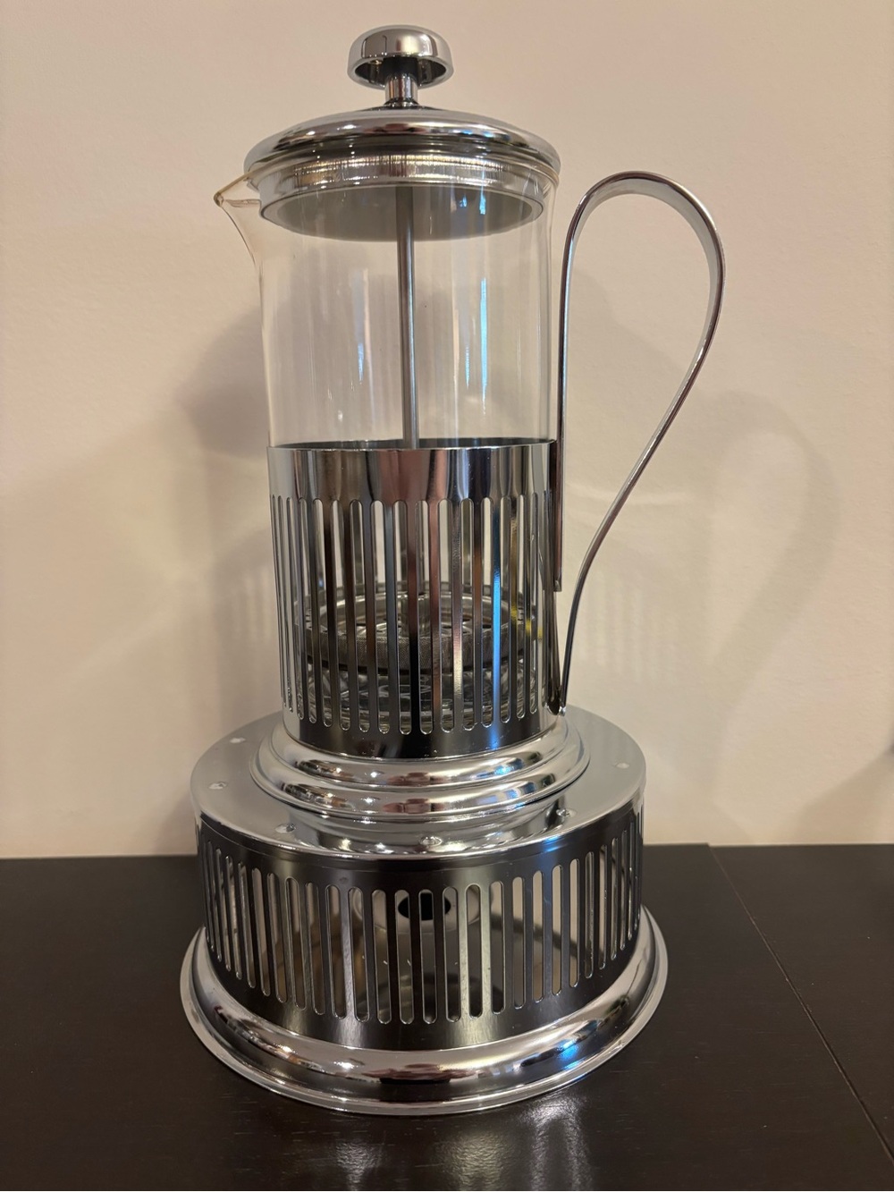 Chrome French Press Coffee Maker - Silver